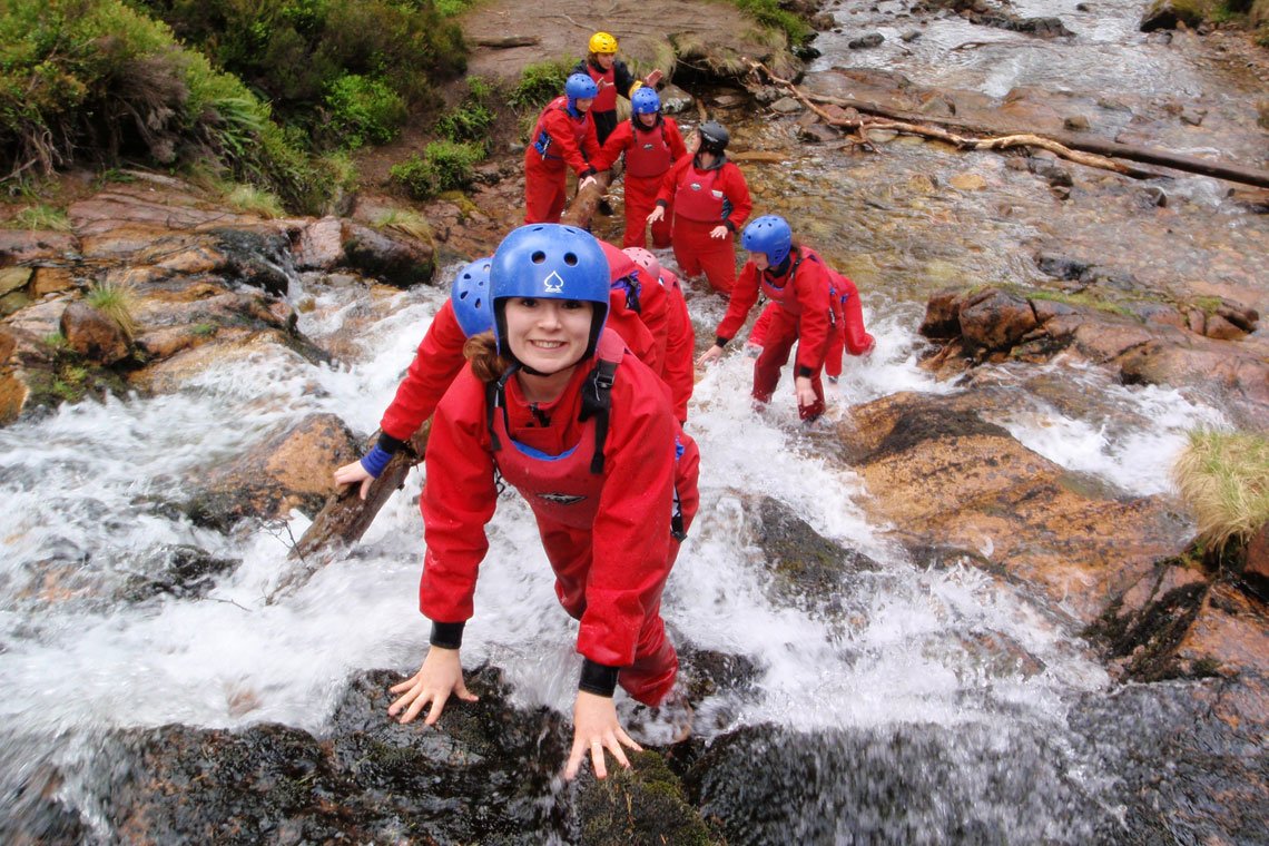 Gorge walking at gorge Achlean