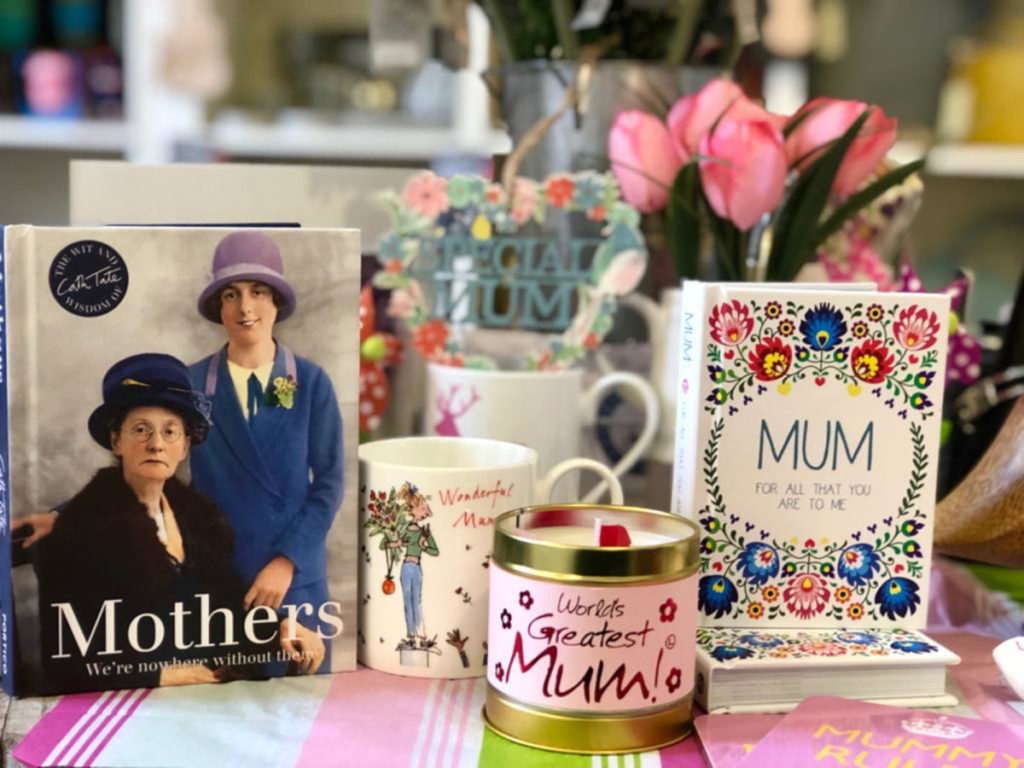 Display of Mother's Day 2019 gifts in The Old School Shop, Rothiemurchus