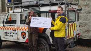 Neil Dakin, donation to Cairngorm Mountain Rescue Team