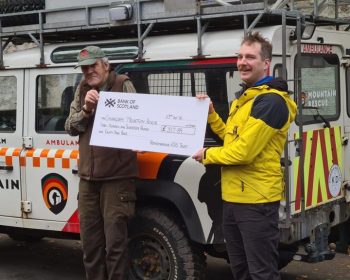 Neil Dakin, donation to Cairngorm Mountain Rescue Team